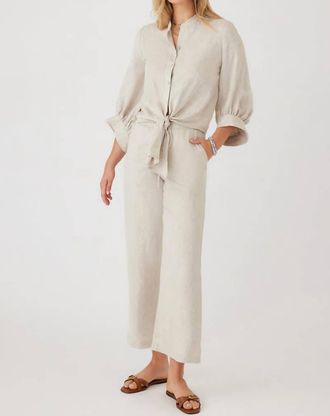 Karen Kane Drawstring Pants In Oatmeal