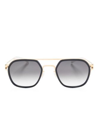 Mykita Occhiali da sole Leeland geometrici - Oro