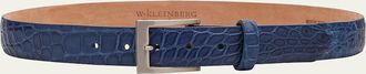 W. Kleinberg Mens Matte Alligator Belt