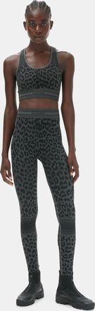 Ganni Seamless Jacquard Bra in Black Size Medium Womens