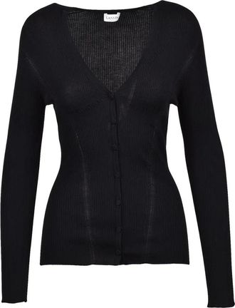 Lanvin Ribbed Cardigan - Black