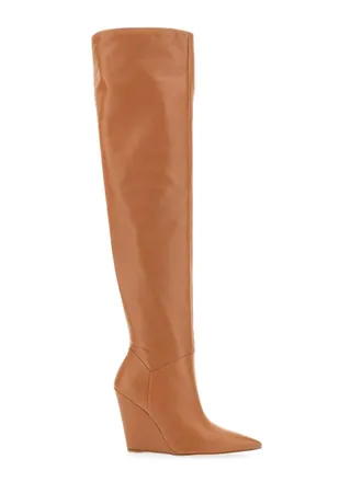 Stuart Weitzman Light Brown Solid Boots