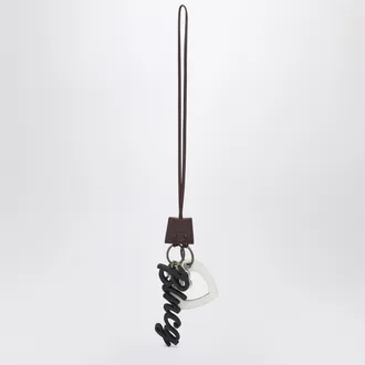 Balenciaga Keychain Charm Heart Le City Burgundy/White