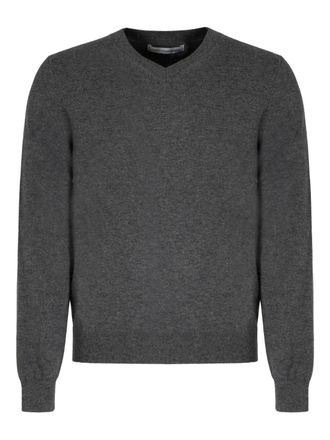 Comme Des Gar&ccedil;ons v-neck wool sweater - men - Wool - S - Grey