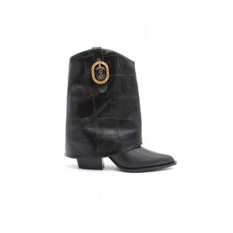 Kurt Geiger Schoenen, Dames, Zwart, 38 EU, Fold Over Ankle Boot