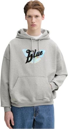 Bluemarble Relaxed Katoenen Hoodie - Heren - Hoodies - Grijs - S - Katoen - Hoodies & sweatvesten