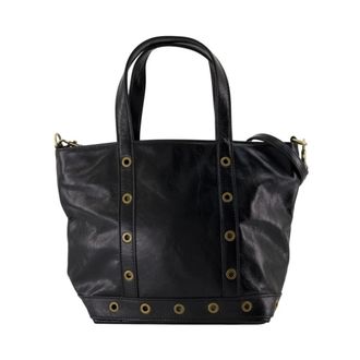 Vanessa Bruno Zwarte Leren Shopper Tas - Dames - Shoppers - Zwart - ONE Size - Leer - Tassen