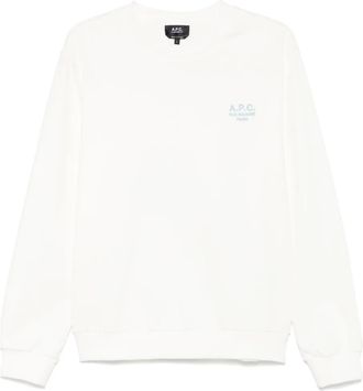 A.P.C. Felpa con ricamo - Bianco