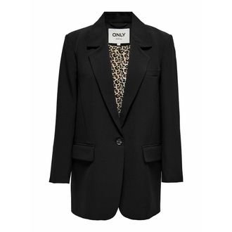 Only Blazer met lange mouwen en voering met luipaardprint