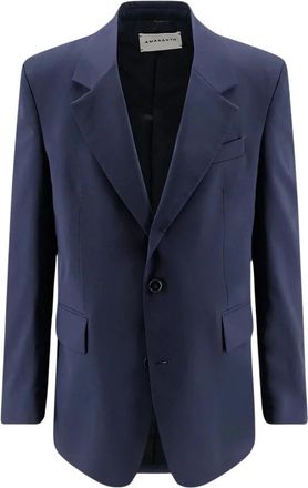 Amaranto Enkelrijige blazer met twee knopen - Heren - Blazers - Blauw - S - Wol - Jassen