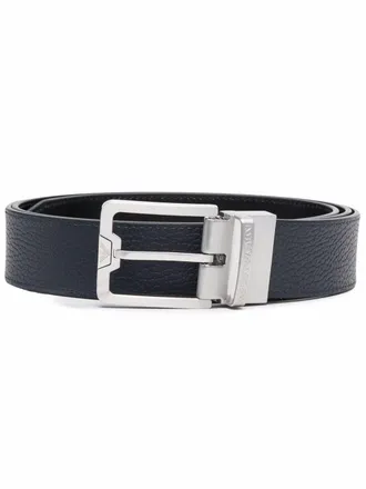 Emporio Armani Leren riem - Blauw