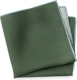 Paul Fredrick Solid Silk Pocket Square