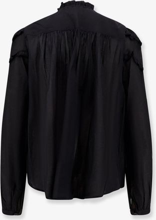 Isabel Marant Womens Shirt Christa Cotton-Blend Black Cotton Viscose