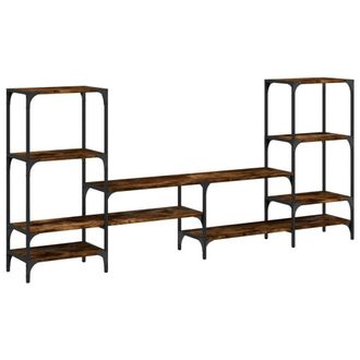 Berkfield Home TV Cabinet Smoked Oak 206.5x28.5x95 cm Engineered Wood in Brown