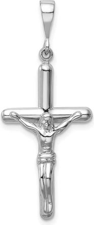 Diamond2Deal 14k White Gold Crucifix Pendant