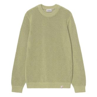 Carhartt Work in Progress Carhartt Wip, Round-neck Knitwear, male, Green, Size: XL Stockton Sweater