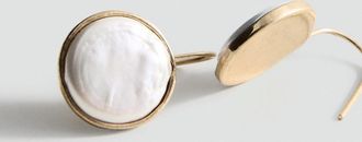 Mango Orecchini resina rotondi oro - Donna - Taglia unica - MANGO