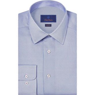 David Donahue Regular Fit Cotton Dress Shirt in Lilac at Nordstrom, Size 15.5 - 32