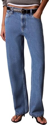Calvin Klein 90s Straight Jeans - Dames - Regular Fit Jeans - Blauw - W27 - Katoen - Jeans