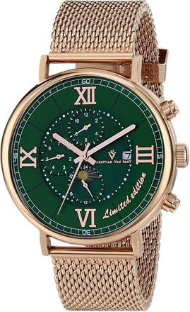 Christian Van Sant Somptueuse LTD Chronograph Automatic Green Dial Mens Watch CV1156