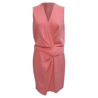Diane Von F&uuml;rstenberg Diane Von Furstenberg Wrap-Effect Knee-Length Dress in Pink Triacetate