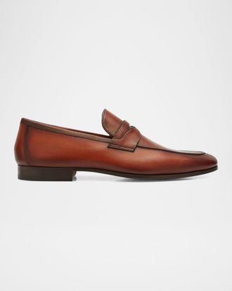 Magnanni Men & apos;s Sasso Leather Penny Loafers