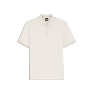 BOSS Regular-fit polo with zipper closure