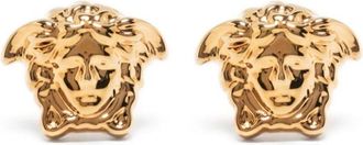 Versace Medusa Stud Oorbellen - Dames - Oorbellen - Geel - ONE Size - Leer - Accessoires