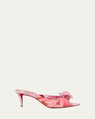 Christian Louboutin 60mm Mulazee Floral Mule Pumps