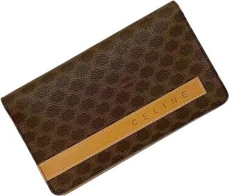Celine Pre-owned Macadam Long wallet (bi-fold) - Dames - Vintage Accessoires - Bruin - ONE Size - Vintage