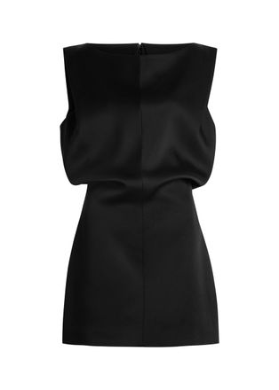 Khaite Toma Sculpted Satin-crepe Mini Dress - Black - 2 (UK6 / XS)