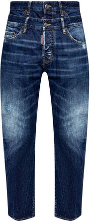 Dsquared2 layered-effect cotton jeans - men - Cotton - 46 - Blue