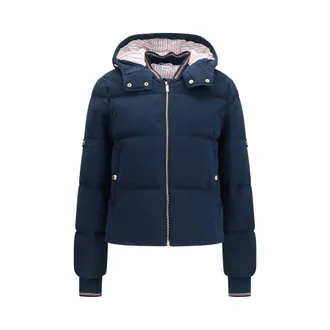Thom Browne Waxed Technical Puffer Down Jacket - Navy