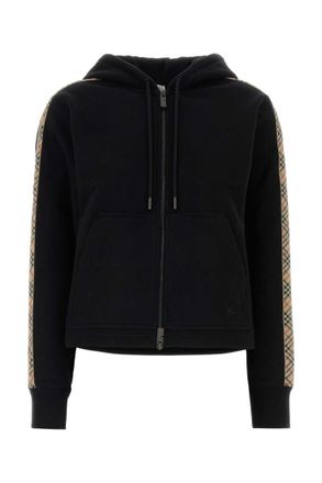 Burberry Black Checks Hood Sweatshirt