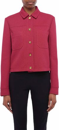 Giambattista Valli Lux Crepe Jacket In Framboise