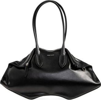 Alexander McQueen Manta Tas - Dames - Tassen - Zwart - Maat: ONE Size Leer
