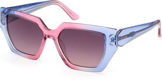 Guess GU7896 92B Womens Sunglasses Blue Size 53