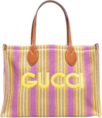 Gucci Pre-owned Tote Bag - Dames - Vintage Shopper - Paars - ONE Size - Leer - Vintage