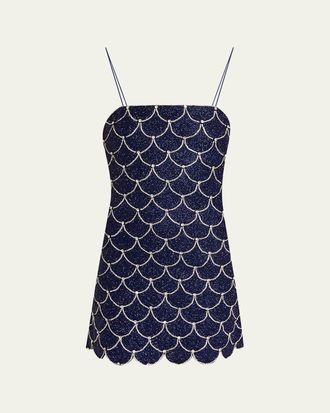 Alice & Olivia Nina Embellished Mini Dress