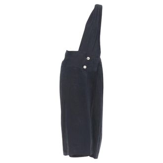 Comme Des Gar&ccedil;ons Comme Des Garcons linen one shoulder button dungaree skirt