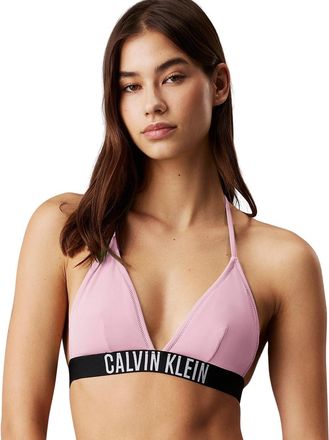 Calvin Klein Womens Triangle Bikini Top with Removable Padding, Pink (Sweet Pink), S