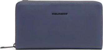 Piquadro Corner 2.0 Clutch - Heren - Portefeuilles - Blauw - ONE Size - Polyester - Accessoires