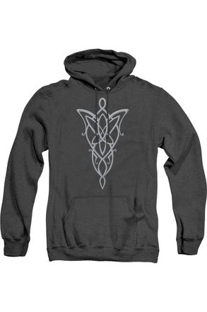 Gildan Lord Of The Rings Arwen Necklace Adult Heather Hoodie / Hooded Sweatshirt