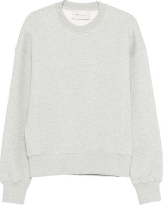 Ami Hoodies & sweatvesten, Heren, Grijs, S, Katoen, Crewneck Sweatshirt met geborduurde Ami de Coeur