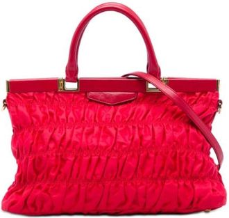 Prada Pre-owned Borsa a Mano in Nylon Raccato - - Pre-owned - Donna - Rosso - ONE SIZE