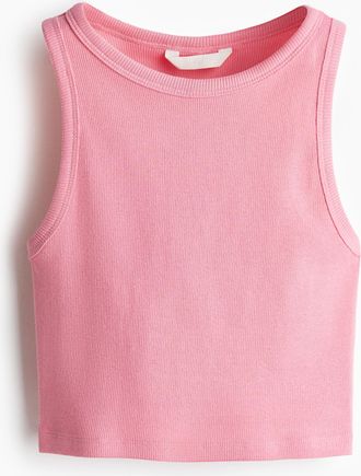 H&M Cropped Tanktop - Rosa