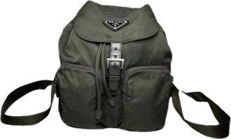 Prada Pre-owned Fabric Backpack - Dames - Vintage Rugzakken - Groen - ONE Size - Vintage
