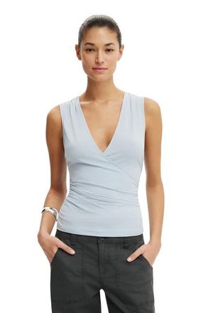 Cotton On Womens Marlo Wrap Tank in Iced Marine at Nordstrom, Size Xx-Small