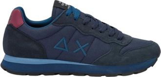 Sun 68 Tom Solid Sneaker - Heren - Sneakers - Blauw - 45 EU - Katoen - Schoenen