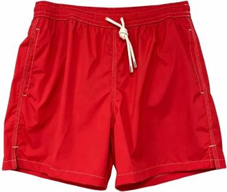 Fedeli Mens Madeira Airstop Swim Shorts Trunks In Red